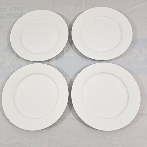 Mikasa Lausanne Bone China White 8 ¼” Salad Luncheon Plates – Set of 4 - Picture 1 of 14